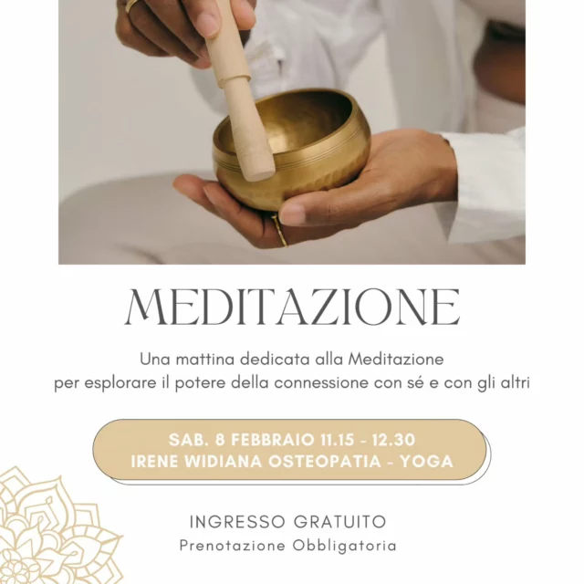 Sabato prossimo, nel cuore di Genova, terrò un cerchio di meditazione gratuito: un momento per ascoltarti, connetterti e sentire cosa vibra dentro di te.

Sarà un’anteprima del percorso settimanale che inizierà dieci giorni dopo.

Sabato avremo modo di fare un' esperienza diretta della meditazione e sentire come è ritrovare un contatto autentico e senza giudizi con te.

Ci ritroveremo nel bellissimo studio di Irene Widiana @iw_osteoyogastudio , un luogo accogliente gestito da Irene e Giacomo🤍

Questa pratica ha trasformato la mia vita e mi auguro, con questo cerchio e le prossime iniziative, di poter restituire un po’ della preziosità che ho ricevuto.

💛 Se vuoi esserci, prenota il tuo posto qui o in dm, e io non vedo l'ora di vederti in cerchio